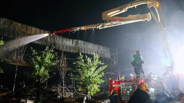 河南鋼結(jié)構(gòu)廠房火災現(xiàn)場